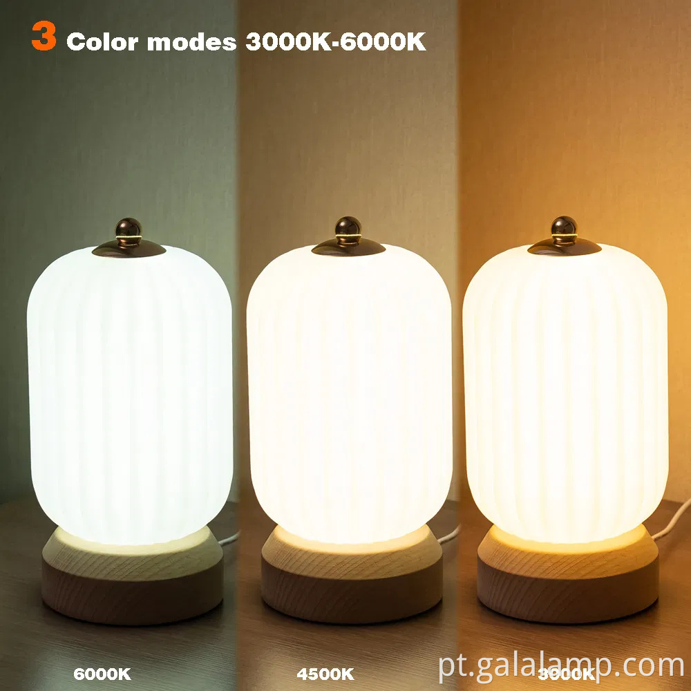 Luz de mesa de lanterna elegante para design doméstico contemporâneo